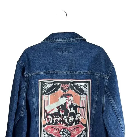 Rare Find! Port Authority Lincoln Park Living Things World Tour Denim Jacket